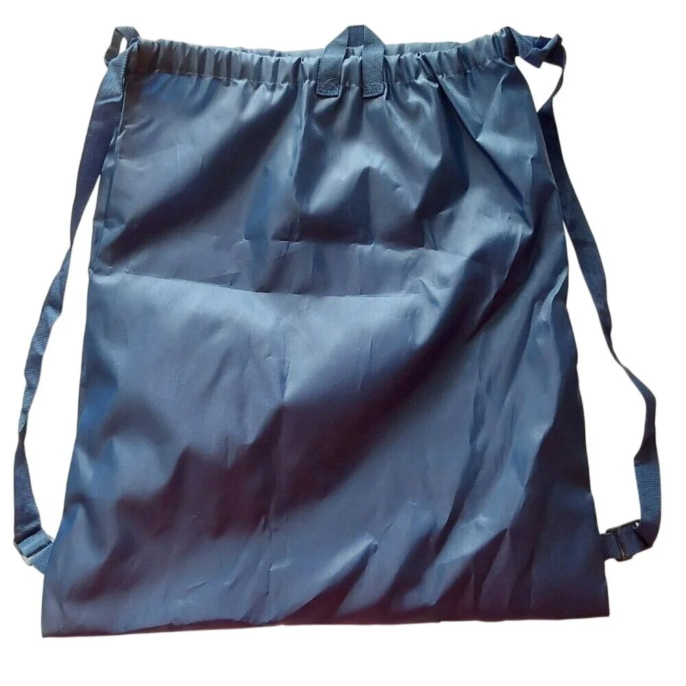 Skechers Navy Blue Drawstring Cinch‎ Backpack Gym Bag Logo Print
